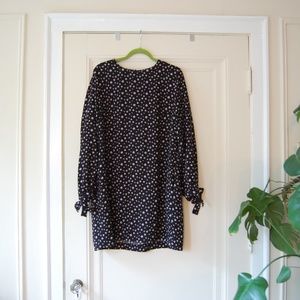 h&m retro mini shift dress with long sleeves